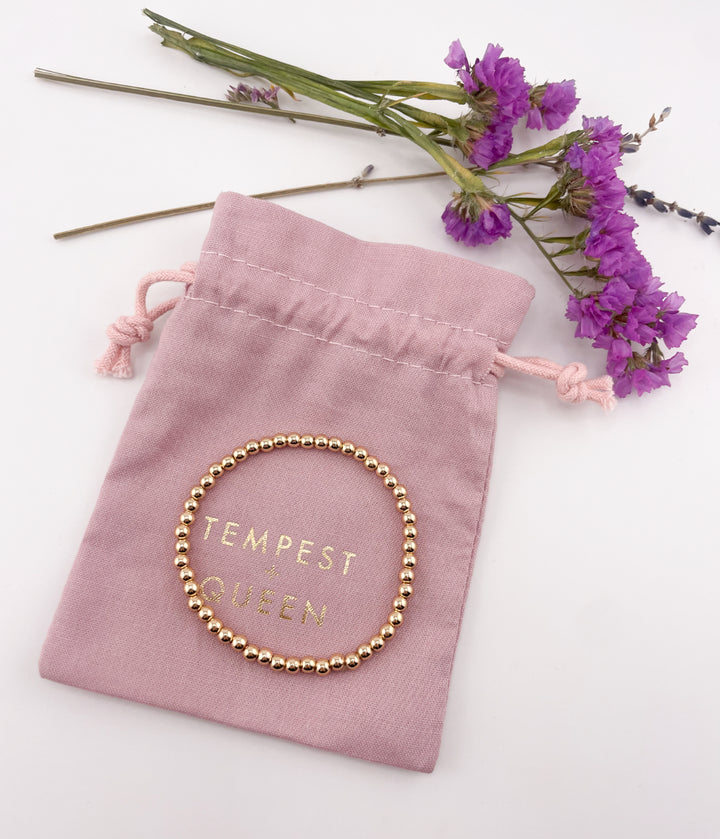 Tempest gold beaded bracelet