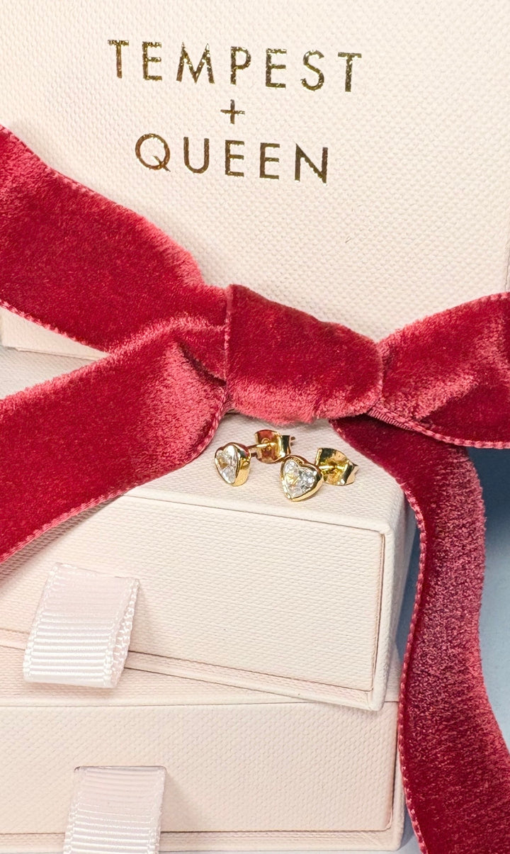 Hearts of gold studs