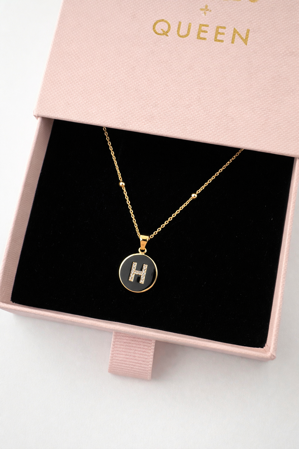 Monogram disc necklace