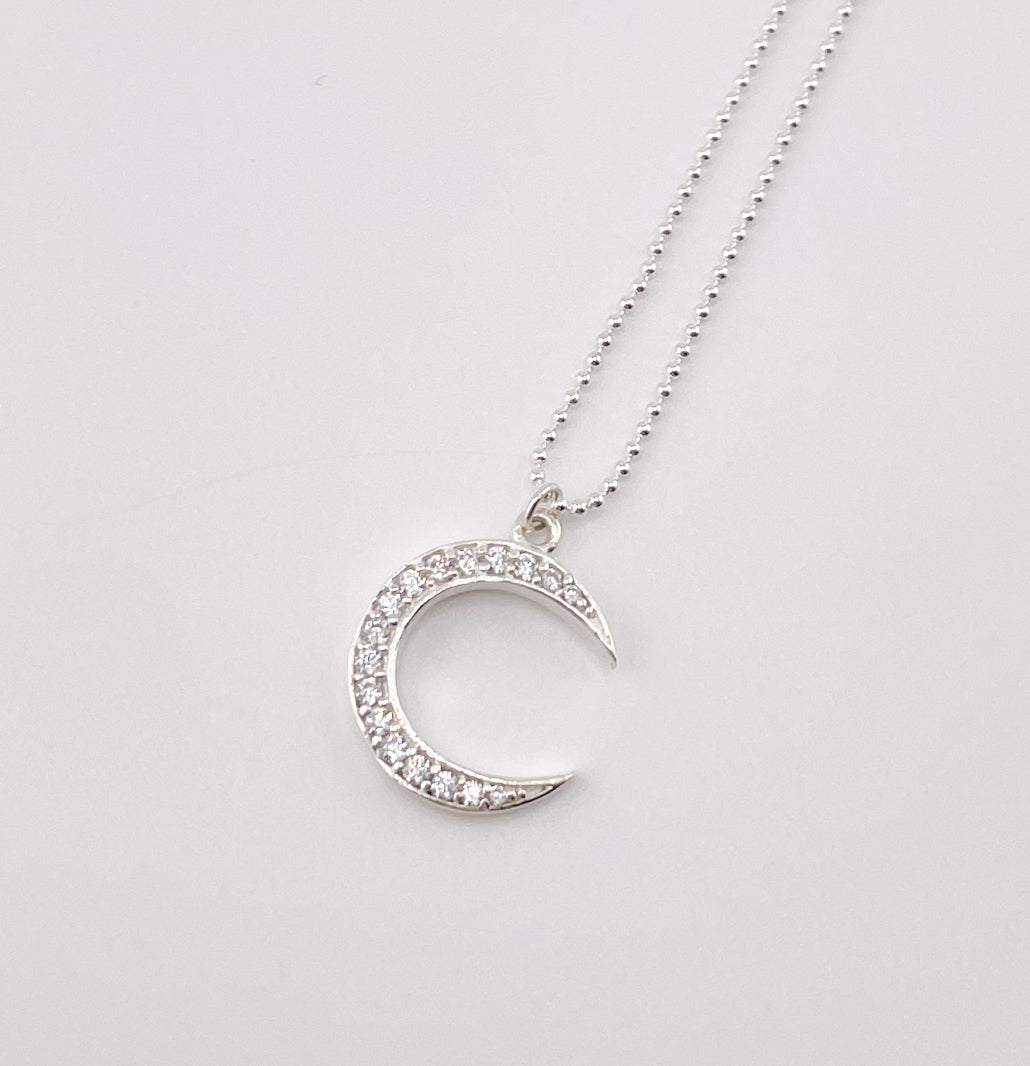 Maeve Crystal Crescent necklace