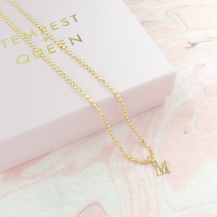 Ethereal initial necklace