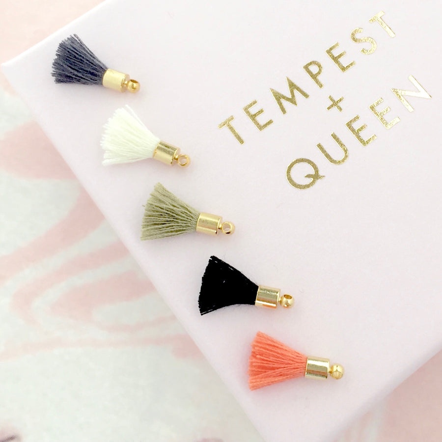 Celestial star tassel gold ball bracelet (various colours)