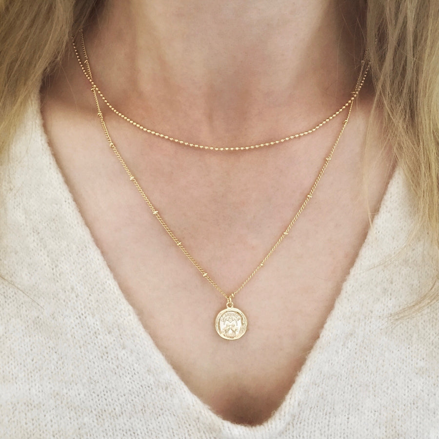 Salinas coin satellite necklace